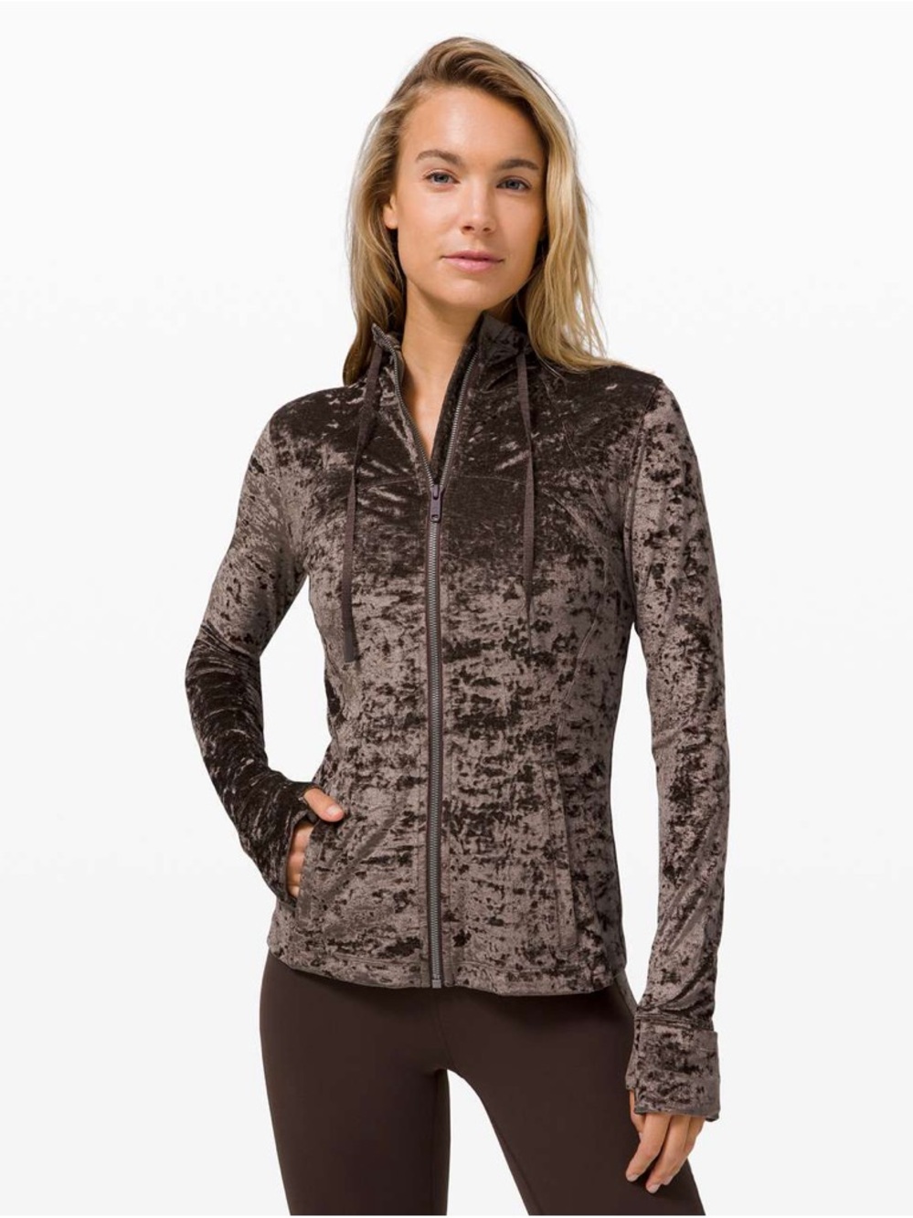 Lululemon Hooded Define Jacket *Crushed Velvet French Press Size 2